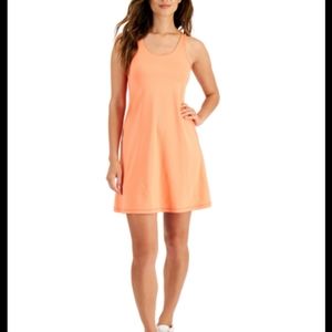 Ideology womens solid performance active dress, peach, size Small